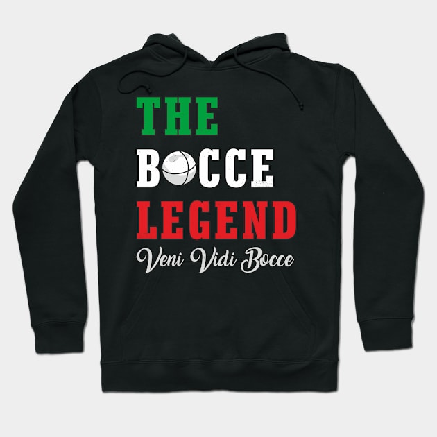 Bocce The Bocce Legend Bocce Player Hoodie by FloraLi